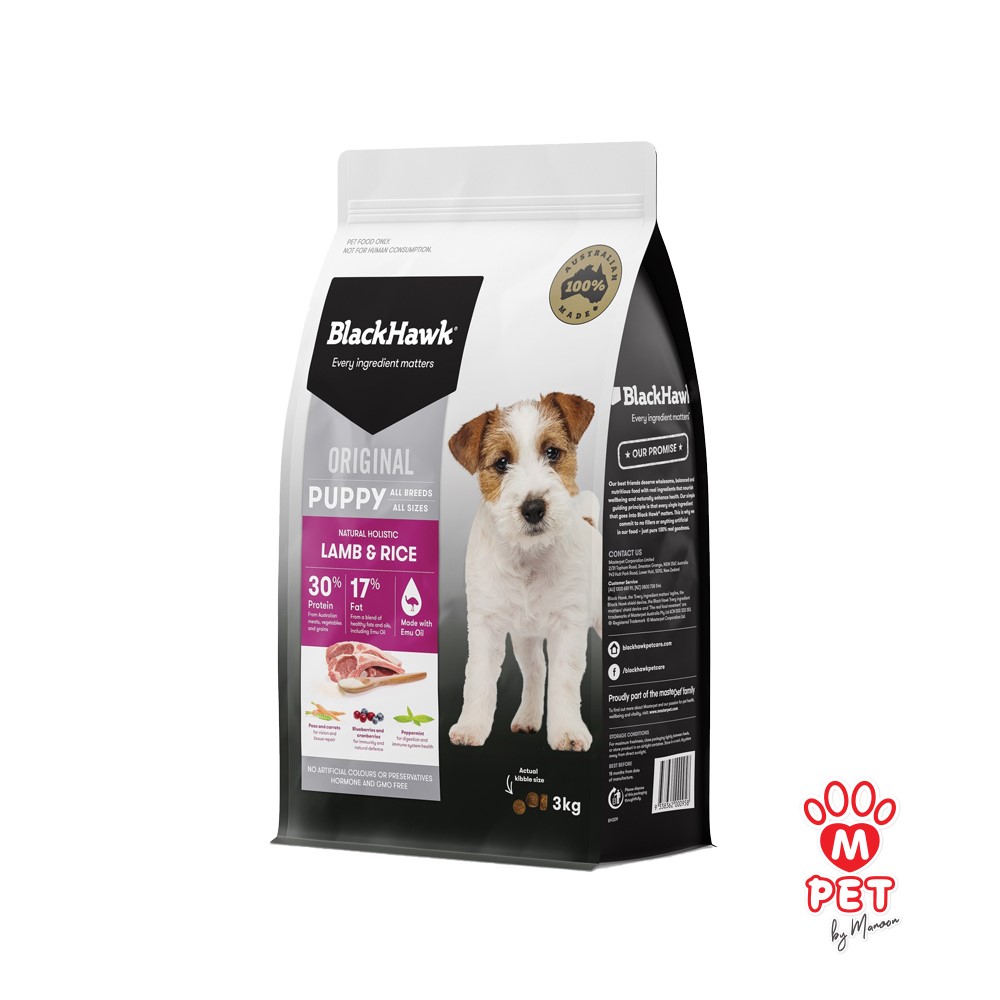 Manoon Pets Shop BlackHawk (Puppy) Lamb & Rice